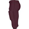 Standard Blocker Traditional Adult Football Game Pants, Maroon, Large