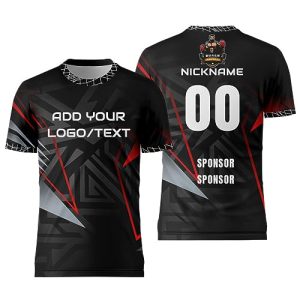 Customize Your Black Jersey with Name and Number Mens Team Uniforms Shirt for Esport Game Soccer Volleyball