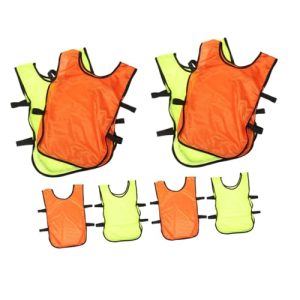 Toddler Soccer Pinnies 8 Pack Basketball Training Vest Set for Team Practice