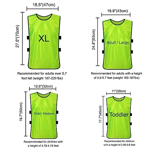 Scrimmage Training Vests Soccer Team Pennies Set of 6