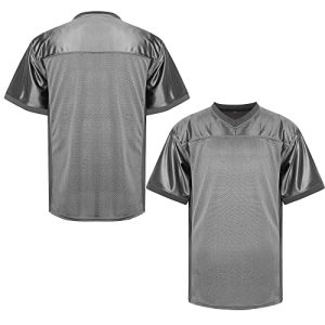 Blank Football Jersey,Men's 90s Hip Hop for Party Practice Sports T-Shirt Black White Red Green S-3XL
