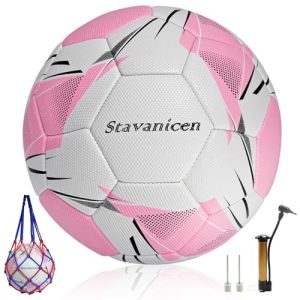 Soccer Ball Size 5 with Pump & Needle, Sofu PU Soccer Ball Kit for Indoor Outdoor Practicing Training Playing Game Gift Boys