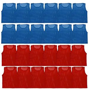 LITEMESH Pinnies (Set of 12/24 Practice Vests) Youth Pinnies, Pennies for Sports Youth, and Scrimmage Vests