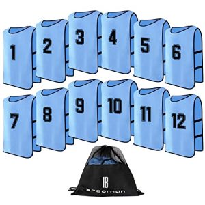 Scrimmage Training Vest Kids Youth Adult Soccer Practice Jersey Athletic Pinnies (12 &24 Pack)