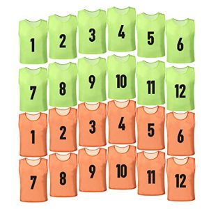 24 Pack Nylon Mesh Soccer Scrimmage Team Practice Vests Pinnies Basketball Jerseys Train Vest Adult Sport Football